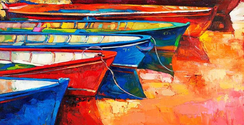 R2786 Boat Canvas Wall Art Canvas Print