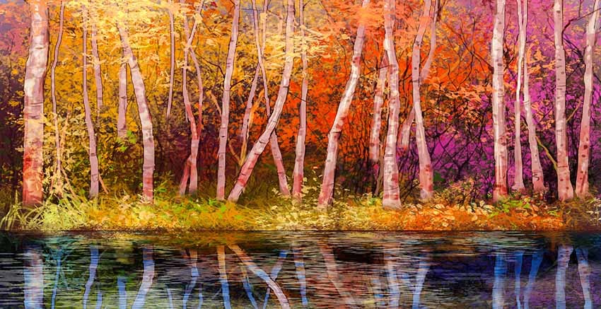R3035 Forest Canvas Wall Art Canvas Print