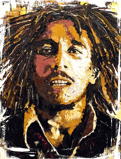 T219 Regular Fit Printed T-Shirt Bob Marley
