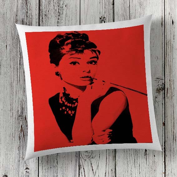 C37 Cushion Cover Sublimation Print Audrey Hepburn