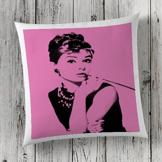 C38 Cushion Cover Sublimation Print Audrey Hepburn