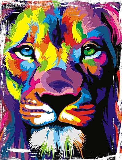 T408 Regular Fit Printed T-Shirt Lion