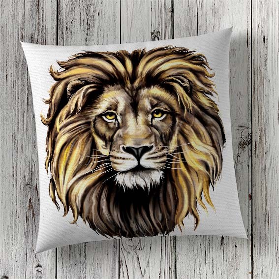 C69 Cushion Cover Sublimation Print Lion