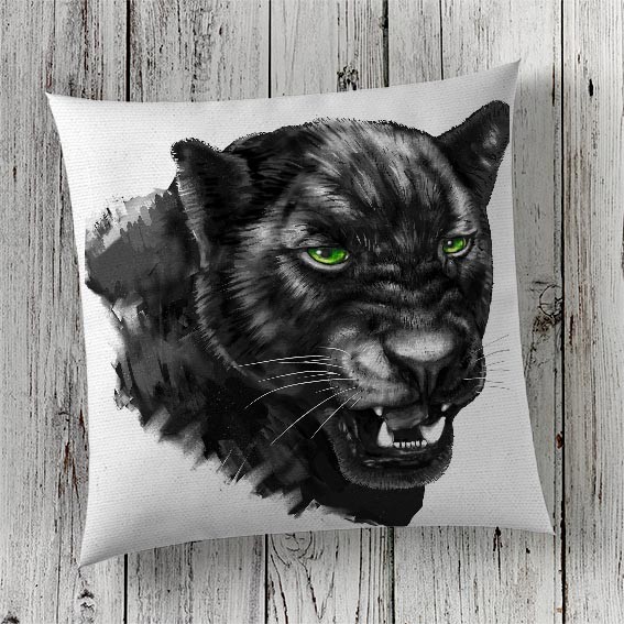 C75 Cushion Cover Sublimation Print Panther