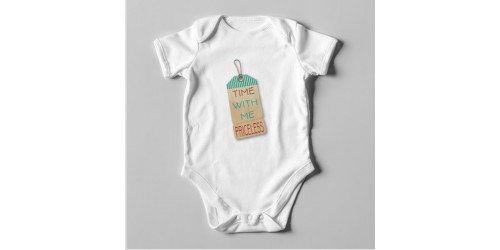 B52 Short Sleeve Baby Bodysuit Time with Me Priceless