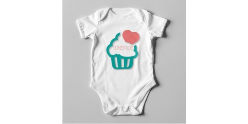 B64 Short Sleeve Baby Bodysuit Homemade