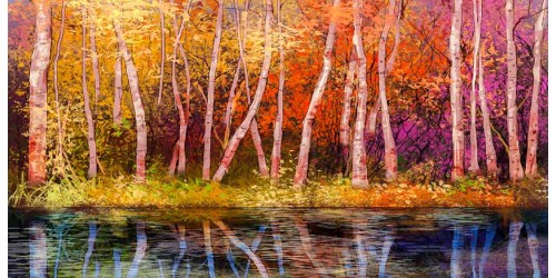 R3035 Forest Canvas Wall Art Canvas Print