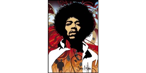 T236 Regular Fit Printed T-Shirt Jimi Hendrix