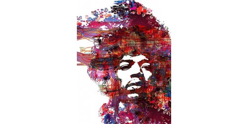 T237 Regular Fit Printed T-Shirt Jimi Hendrix