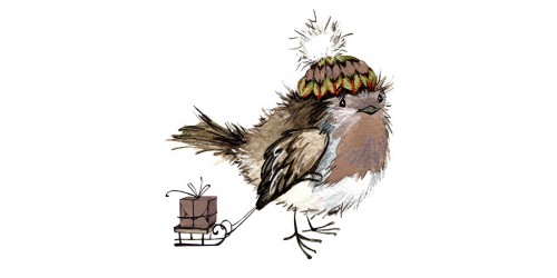 T345 Regular Fit Printed T-Shirt Robin Bird