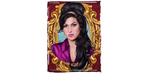 T353 Regular Fit Printed T-Shirt Amy Winehouse