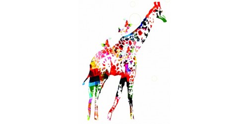 T371 Regular Fit Printed T-Shirt Giraffe