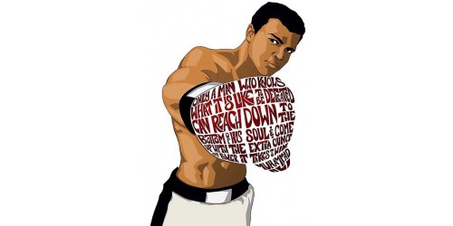 T438 Regular Fit Printed T-Shirt Muhammad Ali