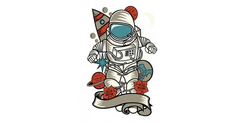 T460 Regular Fit Printed T-Shirt Astronaut