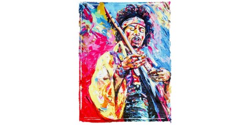 T465 Regular Fit Printed T-Shirt Jimi Hendrix