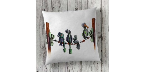 C60 Cushion Cover Sublimation Print Gas Mask Birds