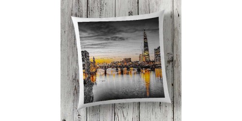 Cushion Cover Sublimation Print London Thames Skyline