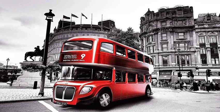 London Bus Canvas Wall Art Canvas Print
