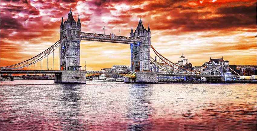 London Tower Bridge Canvas Wall Art Canvas Print