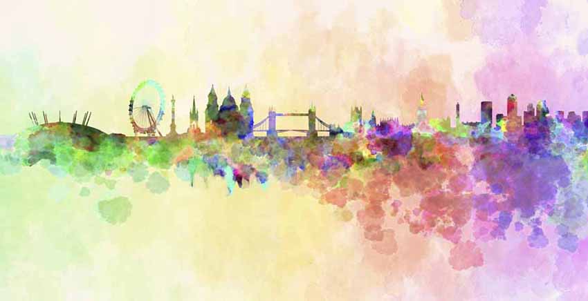 London Water Color Canvas Wall Art Canvas Print
