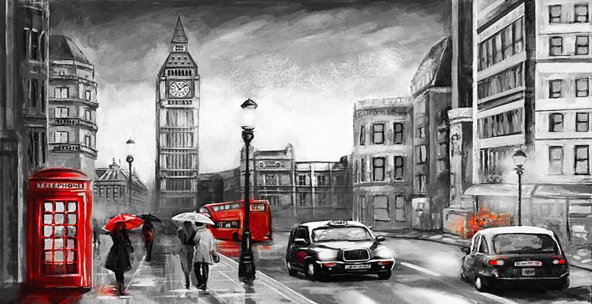 R3017 Canvas Wall Art Canvas Print London