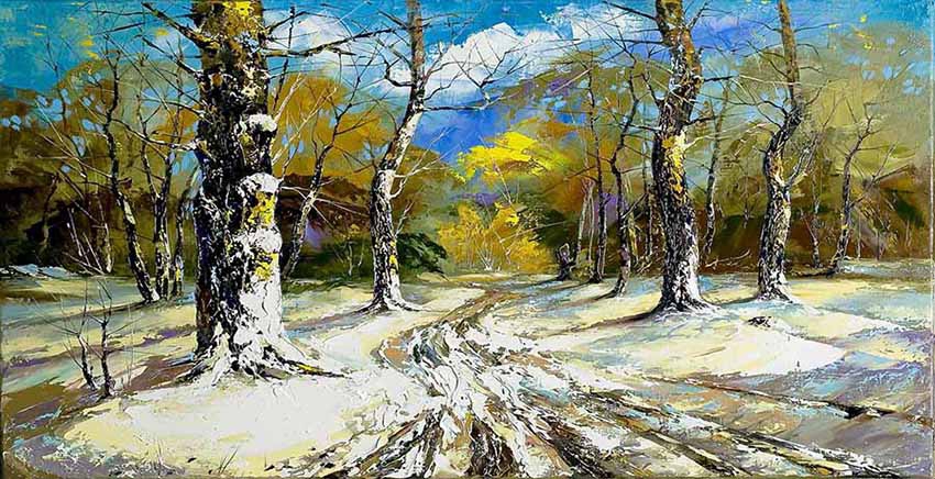 Canvas Wall Art Canvas Print Oil Paint Effect