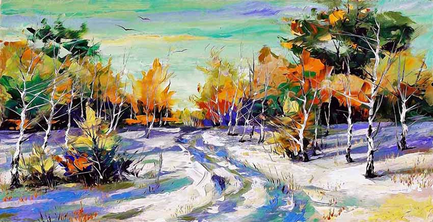 Canvas Wall Art Canvas Print Oil Paint Effect