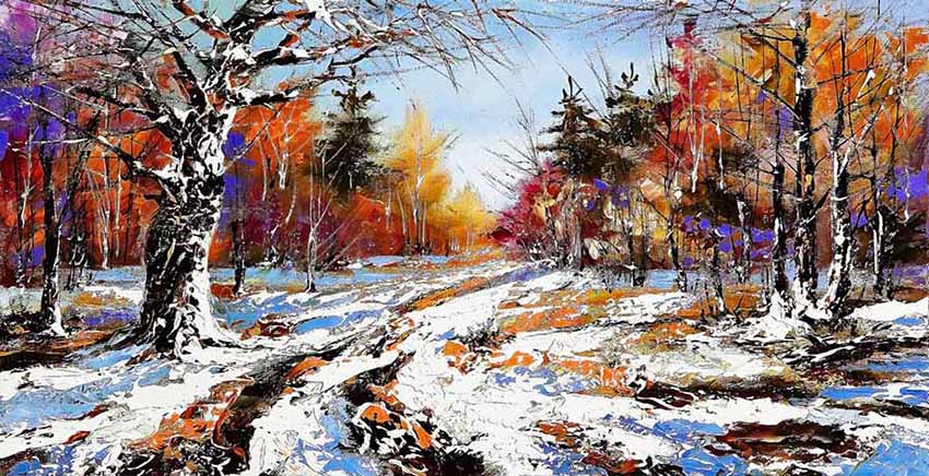 Canvas Wall Art Canvas Print Oil Paint Effect