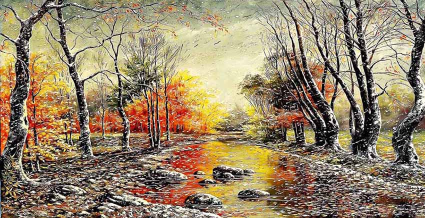 Canvas Wall Art Canvas Print Oil Paint Effect