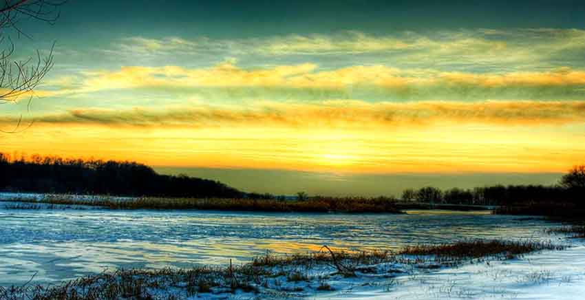Canvas Wall Art Canvas Print Winter evening