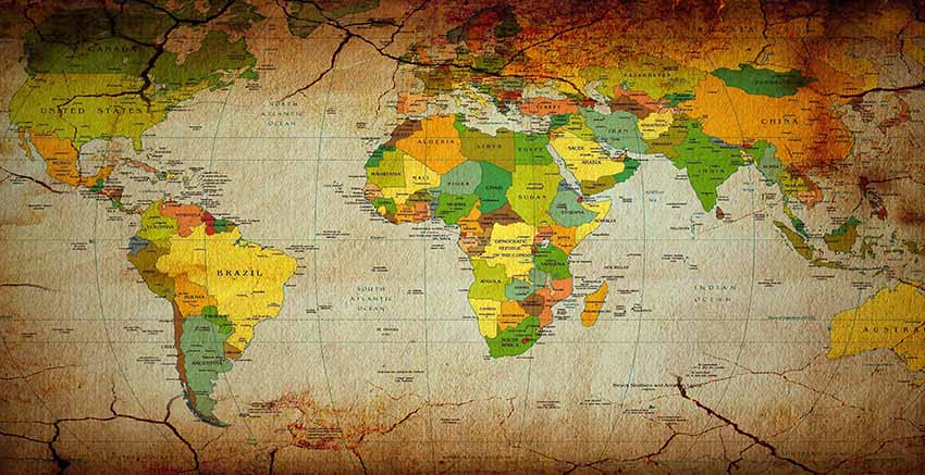 World Map Canvas Wall Art Canvas Print