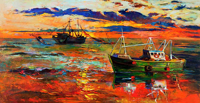 Boat Canvas Wall Art Canvas Print