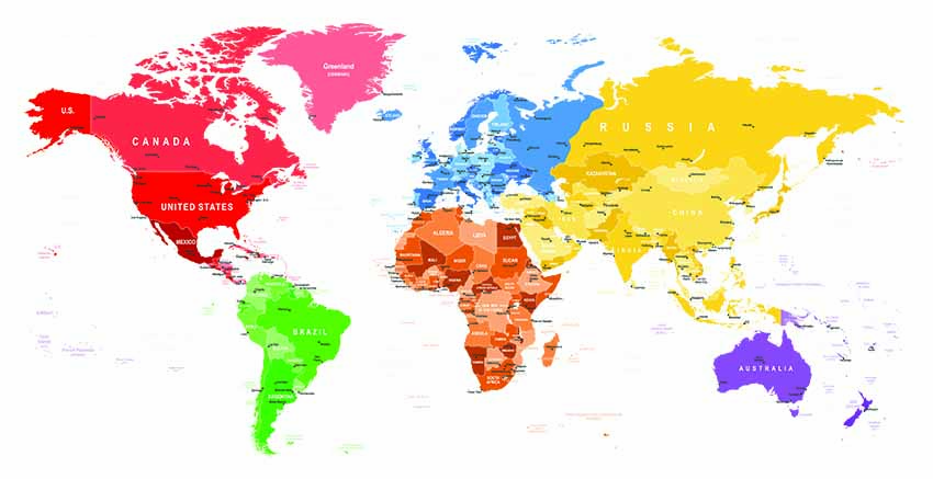 World Map Canvas Wall Art Canvas Print