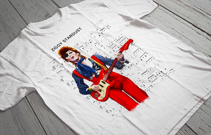 Regular Fit Printed T-Shirt David Bowie