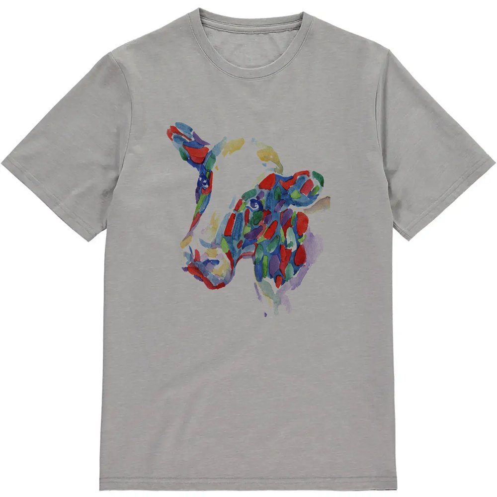 Regular Fit Printed T-Shirt  WATER COLOUR COW — image 3