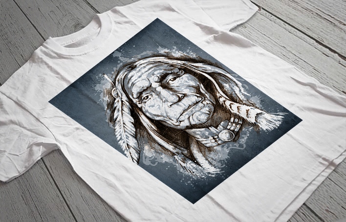 Regular Fit Printed T-Shirt  Red Indians