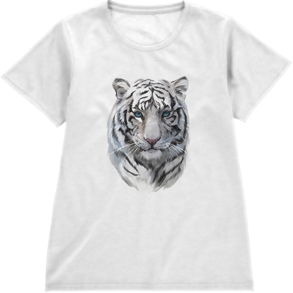 Regular Fit Printed T-Shirt  Black And White Tiger — image 4