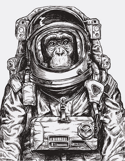 Regular Fit Printed T-Shirt  Astronaut Monkey — image 6