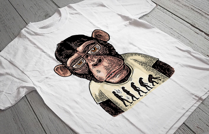 Regular Fit Printed T-Shirt  Monkey