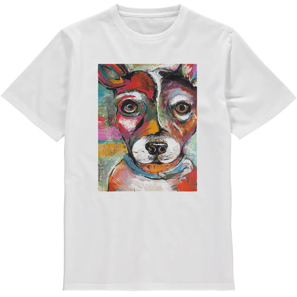Regular Fit Printed T-Shirt Dog Paint — image 2