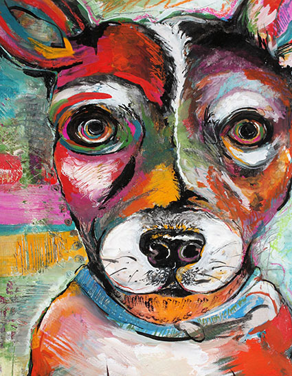Regular Fit Printed T-Shirt Dog Paint — image 6