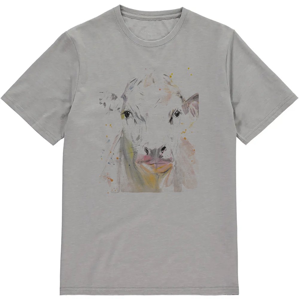Regular Fit Printed T-Shirt Water Colour Cow — image 3