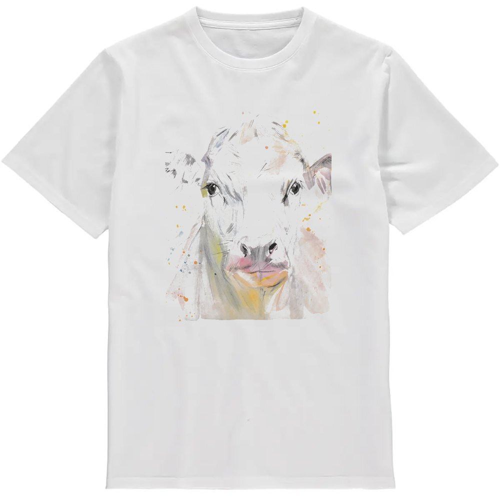 Regular Fit Printed T-Shirt Water Colour Cow — image 2