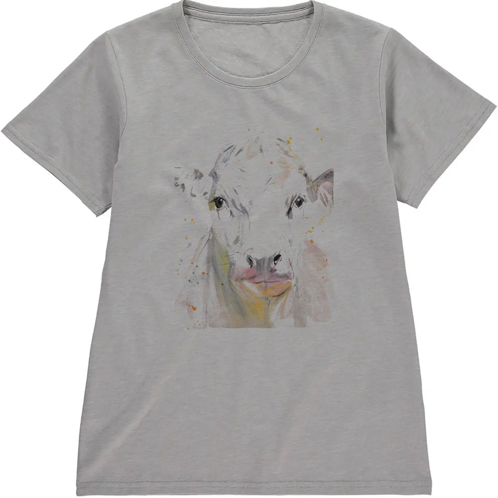 Regular Fit Printed T-Shirt Water Colour Cow — image 5