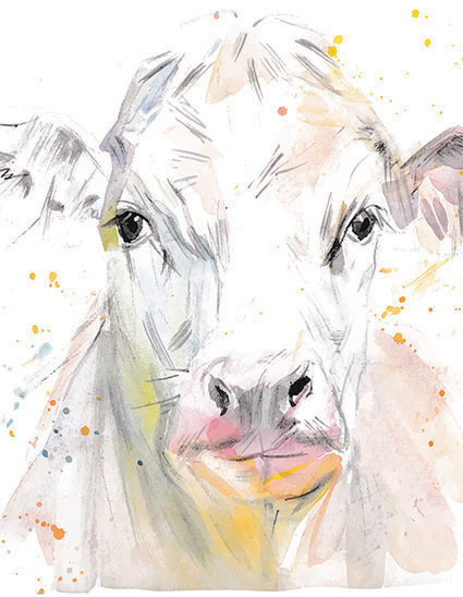 Regular Fit Printed T-Shirt Water Colour Cow — image 6
