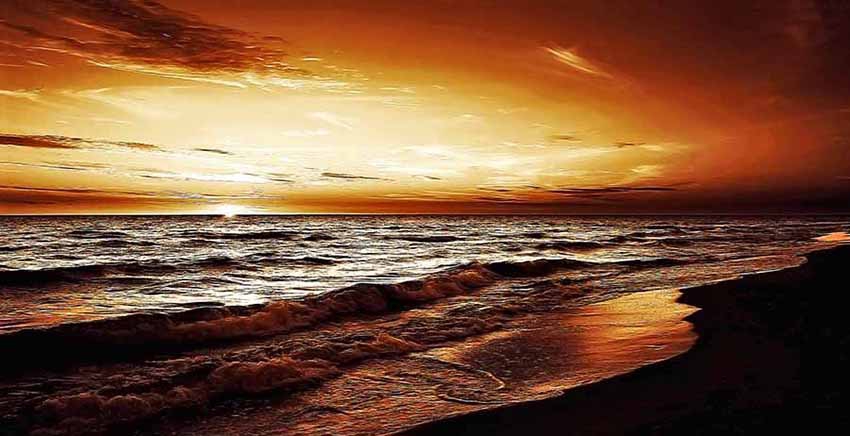 Brown Sunset Canvas Wall Art Canvas Print