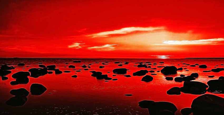 Pebbles Sunset Canvas Wall Art Canvas Print