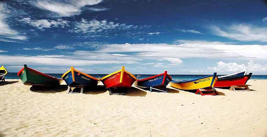 Landscape Boat Canvas Wall Art Canvas Print