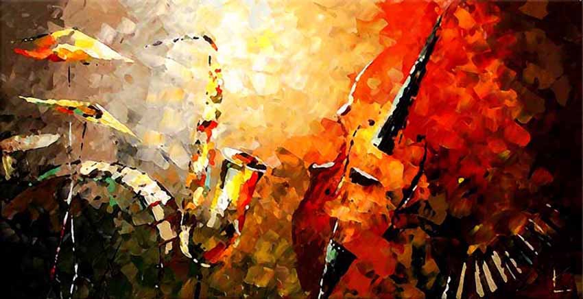 Abstract Musical Instrument Canvas Wall Art Canvas Print