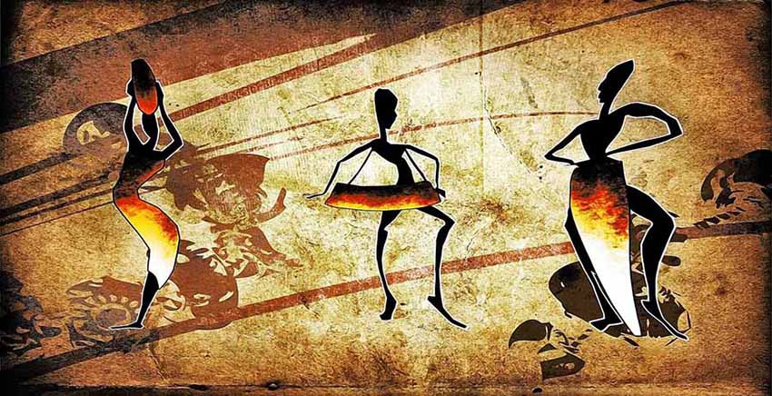 African Art Abstract Canvas Wall Art Canvas Print